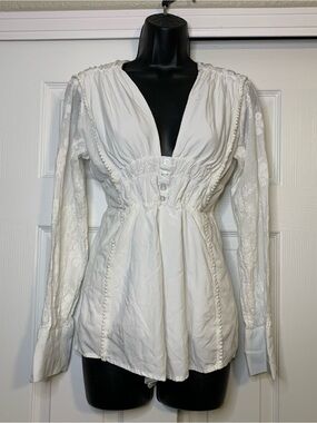 Yllw White Long-sleeve Romper